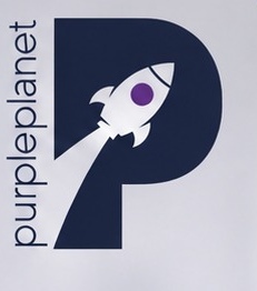 הלוגו המקורי של Purple Planet לפני עיצוב הדגם